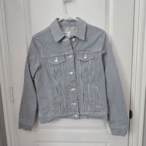 Old Navy Striped Jean Jacket